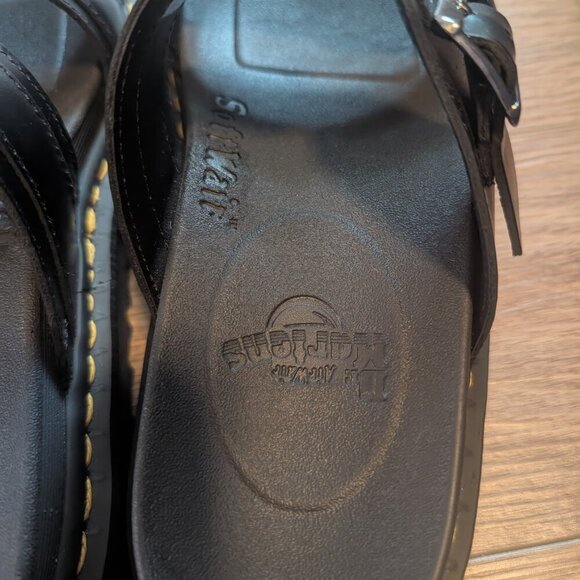 Dr. Martens | Myles Brando Leather Buckle Slide Sandals - Picture 7 of 11